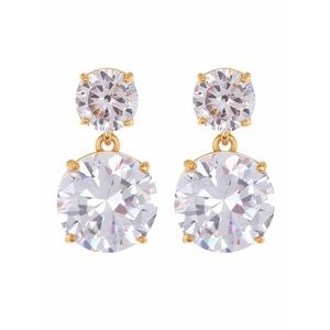 Kate Spade double drop CZ earrings